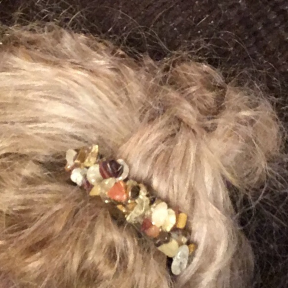 COPY - Barrette Amber, citrine, jasper, carnelian